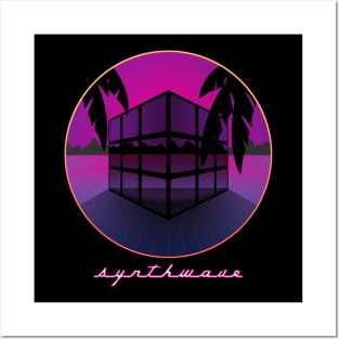 Synthwave Cube Posters and Art